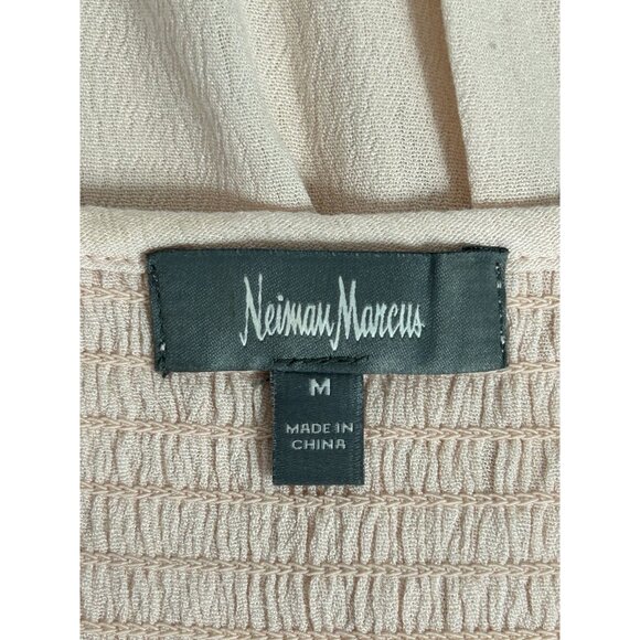 Neiman Marcus Women's Tie Neck Long Sleeve Pullover Top in Blush Pink - Sz M - Picture 4 of 6
